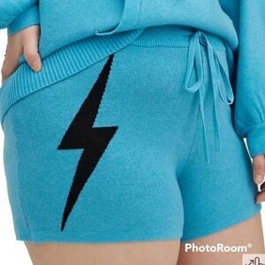 4X 26W Torrid Blue Sweater Short Knit Luxe Cozy Lovesick Bolt Lounge Sleep stret